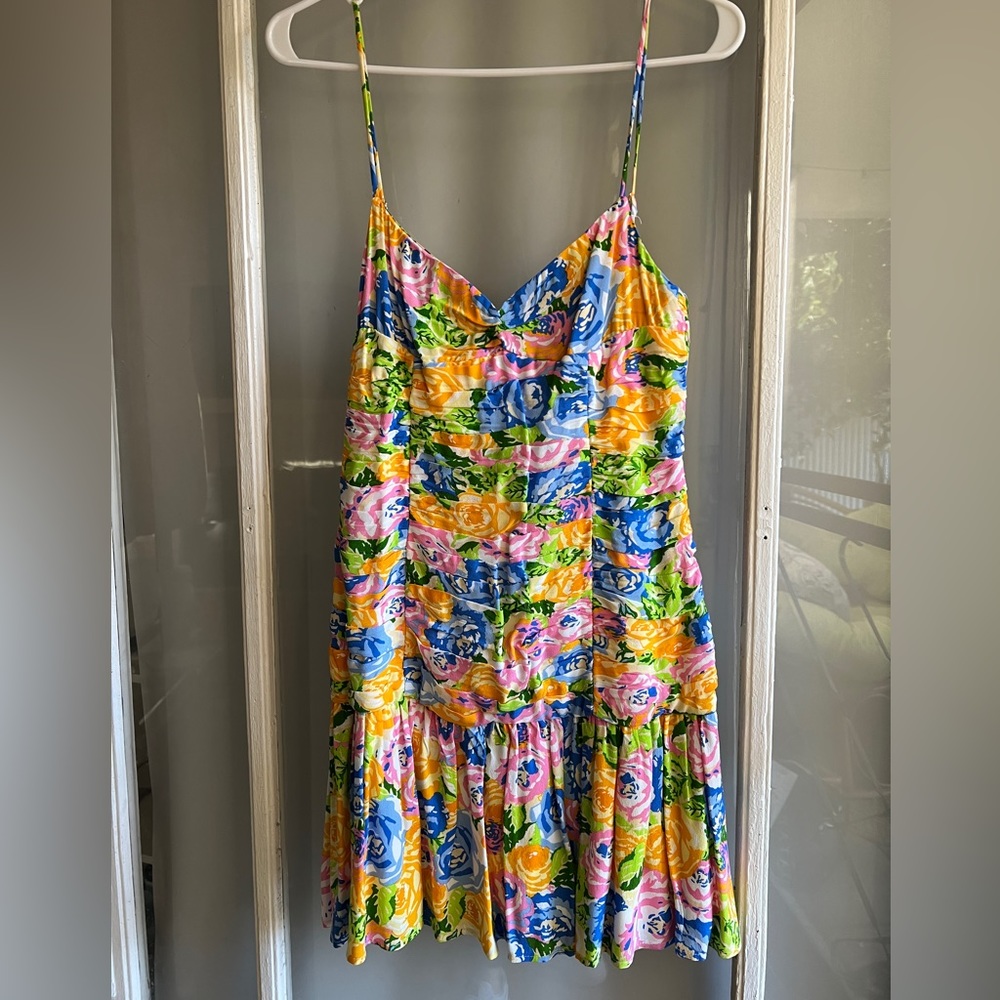 ZARA PRINTED DRESS WITH DRAPING